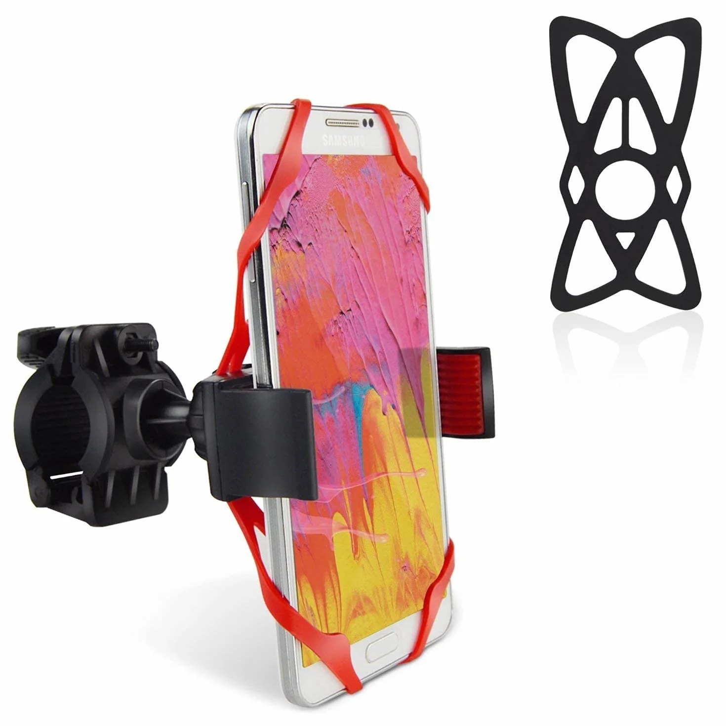 2 x guma bezpieczeństwa do uchwytu rowerowego do telefonu komórkowego, uniwersalna obudowa etui, pasek na nadgarstek z gniazdem na kartę identyfikacyjną dla iPhone 12/11/X i Galaxy S20