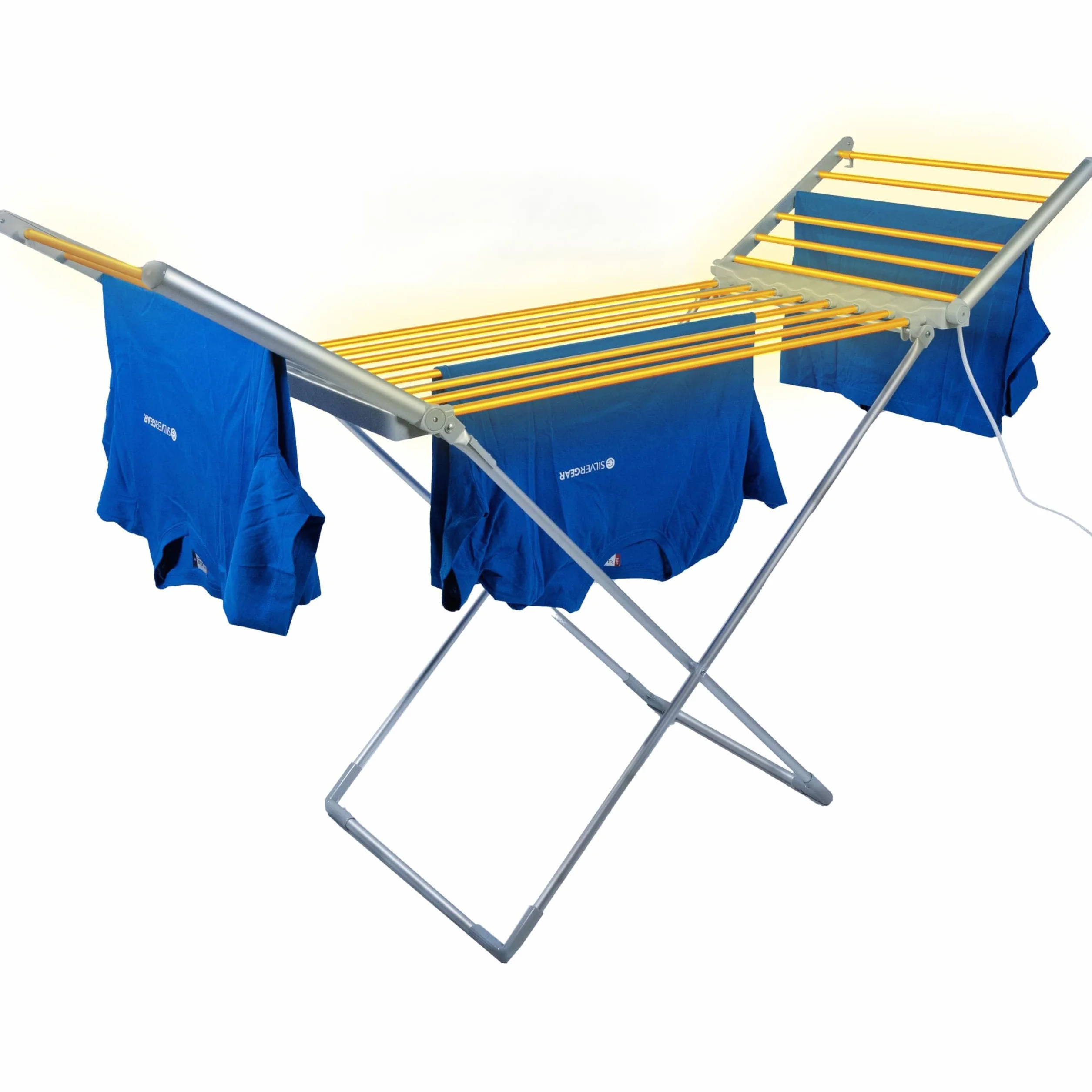 Silvergear Elektryczny stojak do suszenia ubrań z podgrzewanymi szynami 147x54x94 cm Szary