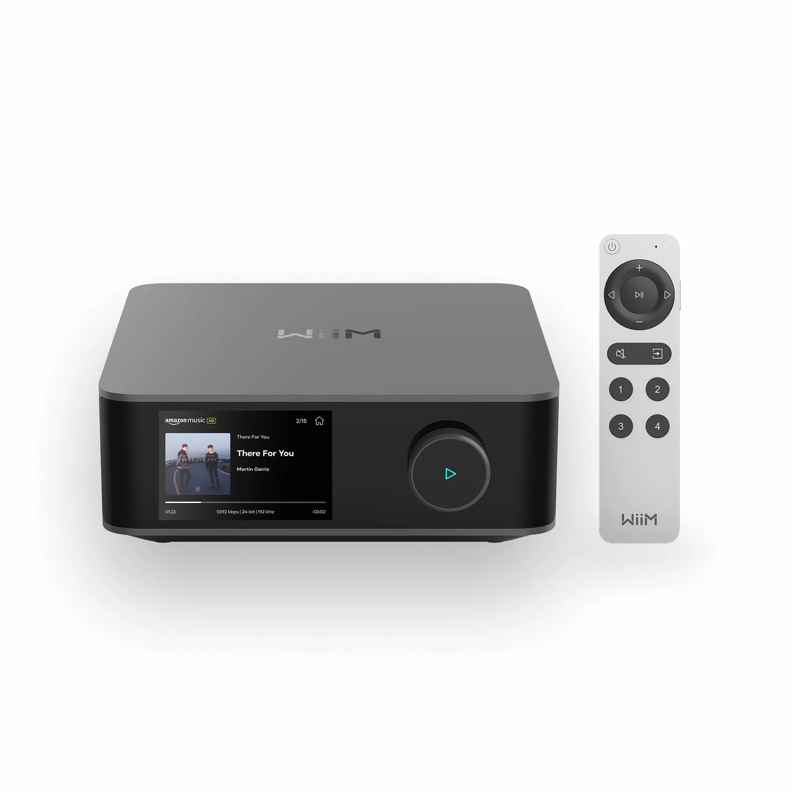 WiiM Amp Ultra z Voice Remote 2 | 100W Wzmacniacz Strumieniowy z DAC ESS ES9039Q2M&Podwójnymi Wzmacniaczami TI TPA3255 | Wbudowany Korektor RoomFit&Ekran Dotykowy| Wejścia HDMI ARC, Optyczne&RCA|Szary