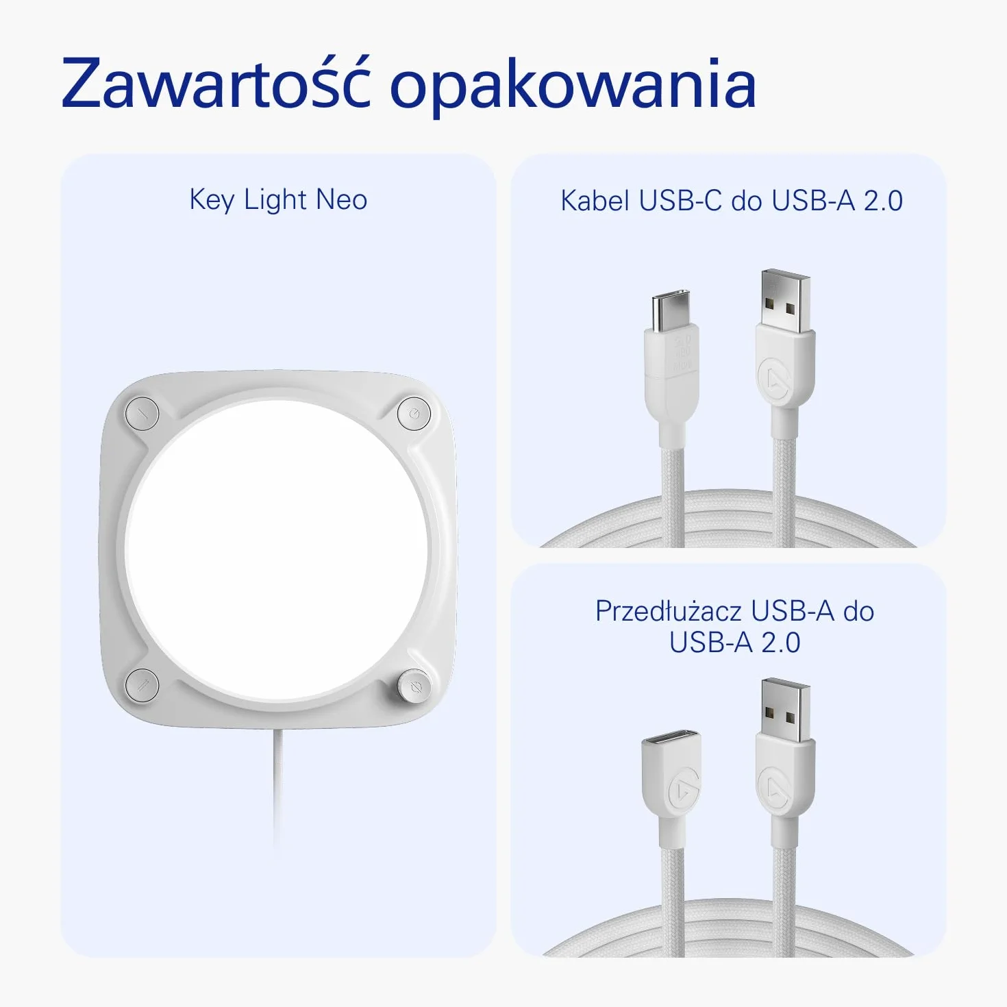 Elgato Key Light Neo (bez uchwytu) - oświetlenie do wideorozmów i streamingu - sterowanie Wi-Fi lub onboard - do statywów - USB - laptop | PC | Mac