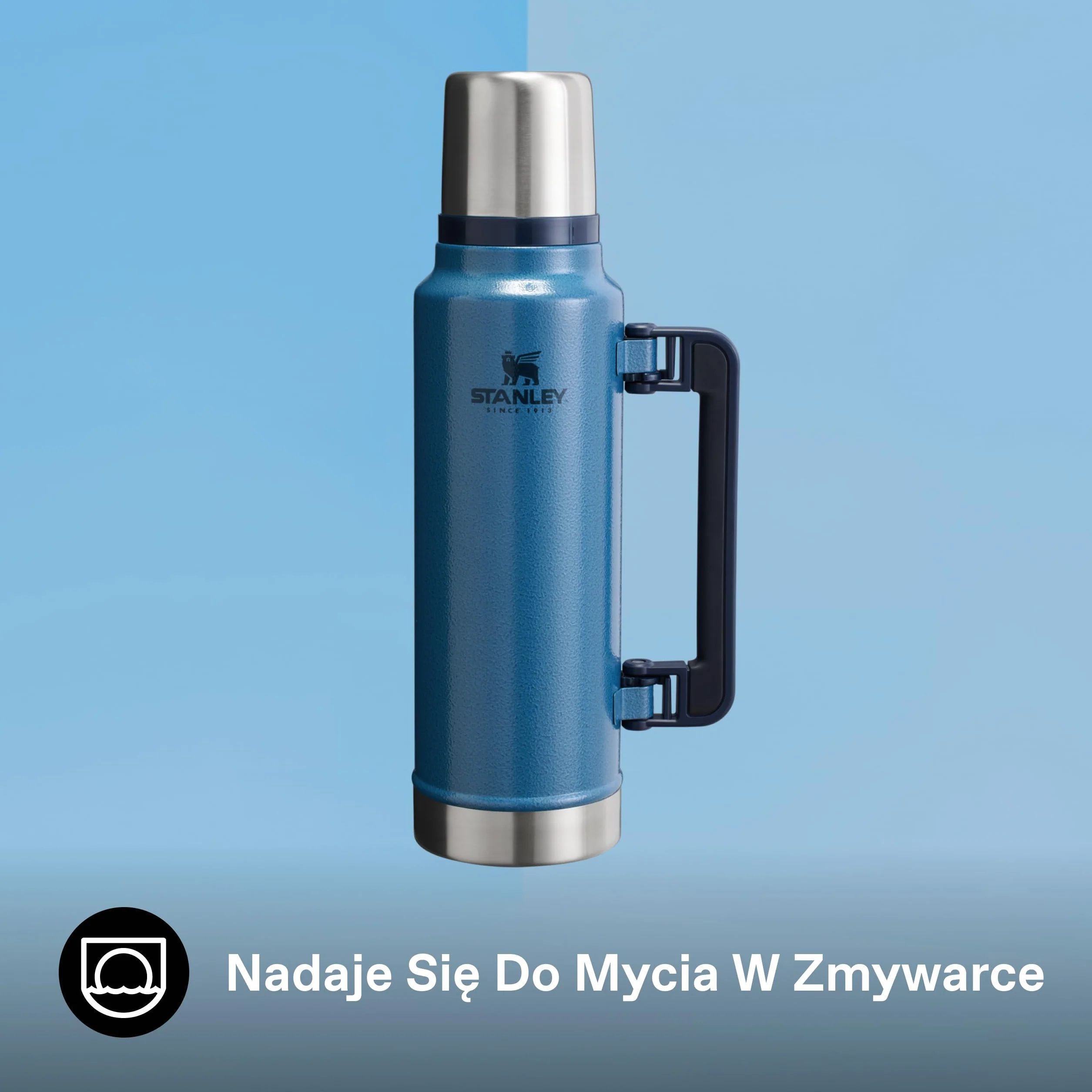 Stanley Classic Legendary Termos 1.4L - Termos ze Stali Nierdzewnej Bez BPA - Utrzymuje ciepło przez 40 godzin - Zimno 35 Godzin - Szczelna nakrętka pełniąca rolę kubka - Do Mycia w Zmywarce - Lake