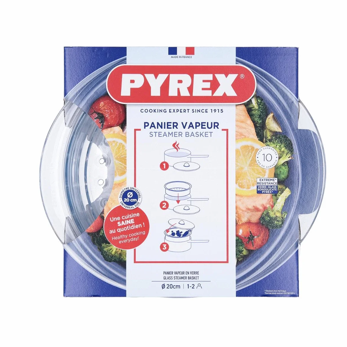 Pyrex Classic Szklany kosz na parze Ø 20 cm