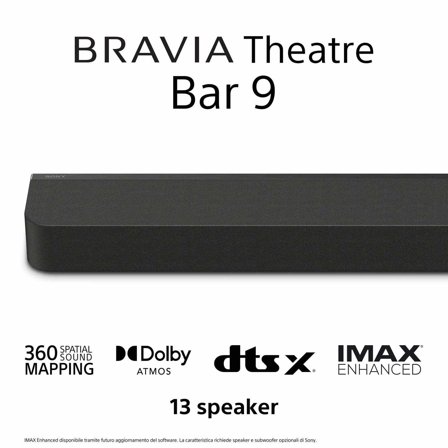 Sony BRAVIA Theatre Bar 9 - Dolby Atmos® Single SoundBar DTS:X, 13 głośników, Wi-Fi®, Bluetooth, 360 Spatial Sound Mapping, Hi Res Audio, czarny, HT-A9000