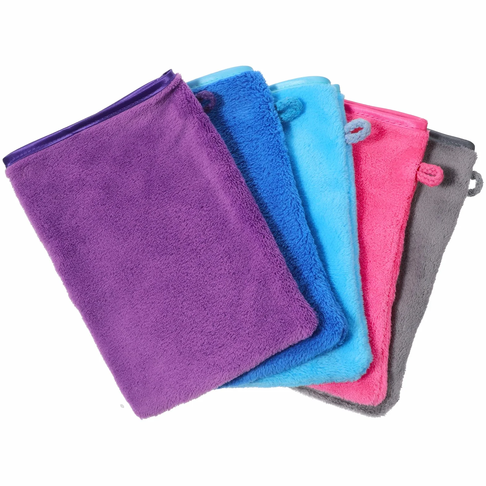 TIESOME 5 sztuk myjek z mikrofibry 15x20 cm rękawica do kąpieli demakijażu mycia twarzy
