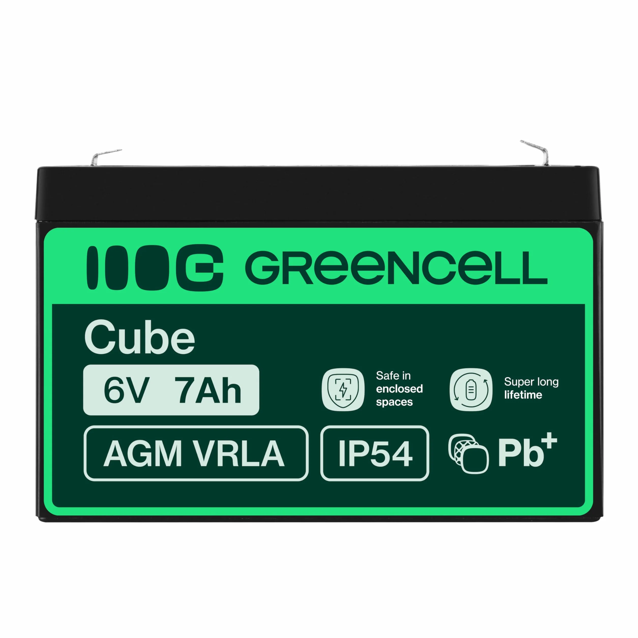 Green Cell Akumulator AGM VRLA 6V 7Ah - Bezobsługowy szczelny akumulator do systemów alarmowych, UPS i urządzeń elektronicznych - Wysoka trwałość i niezawodna wydajność