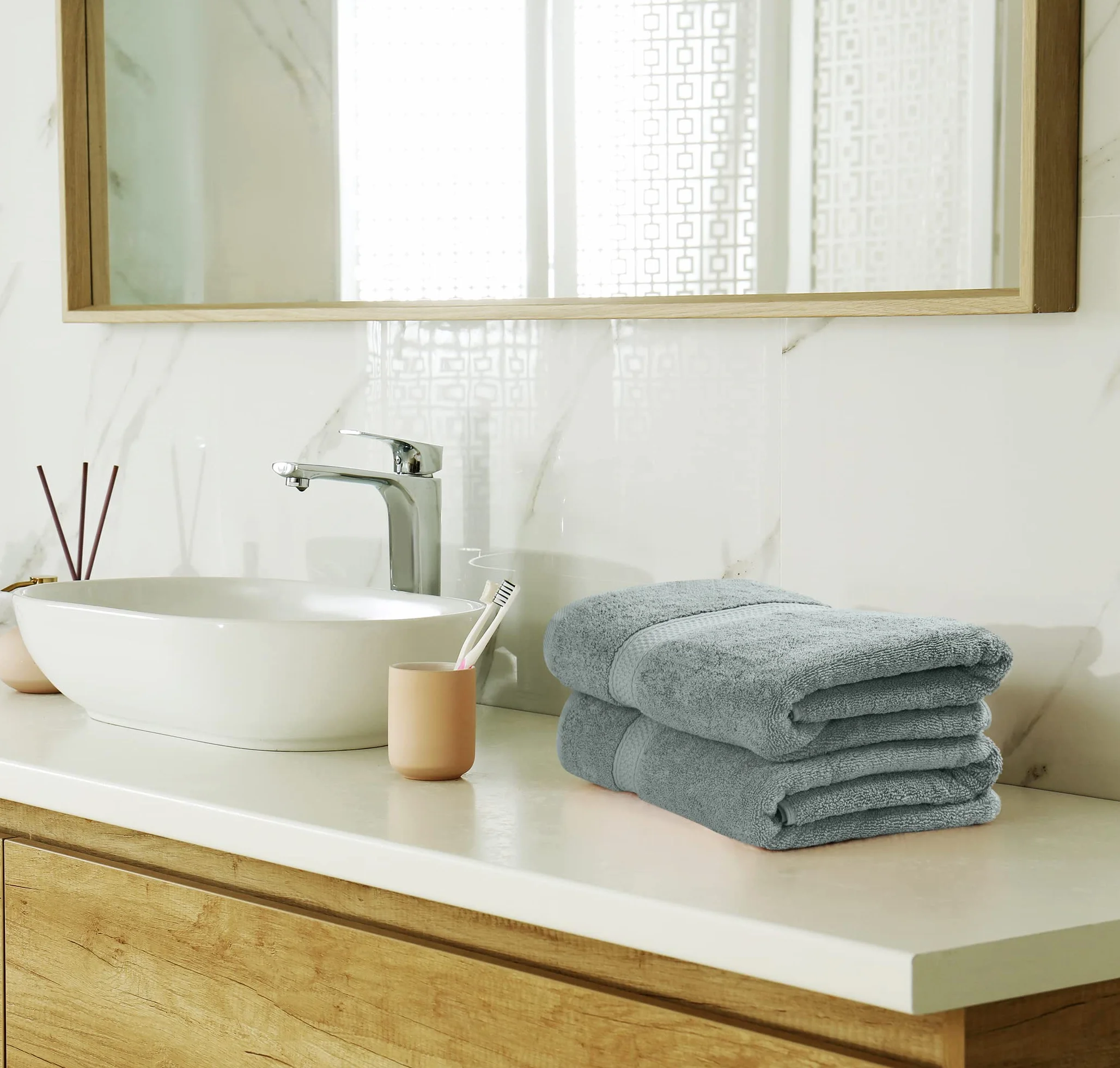Utopia Towels 8-częściowy zestaw ręczników bawełnianych z zawieszką chłodny szary
