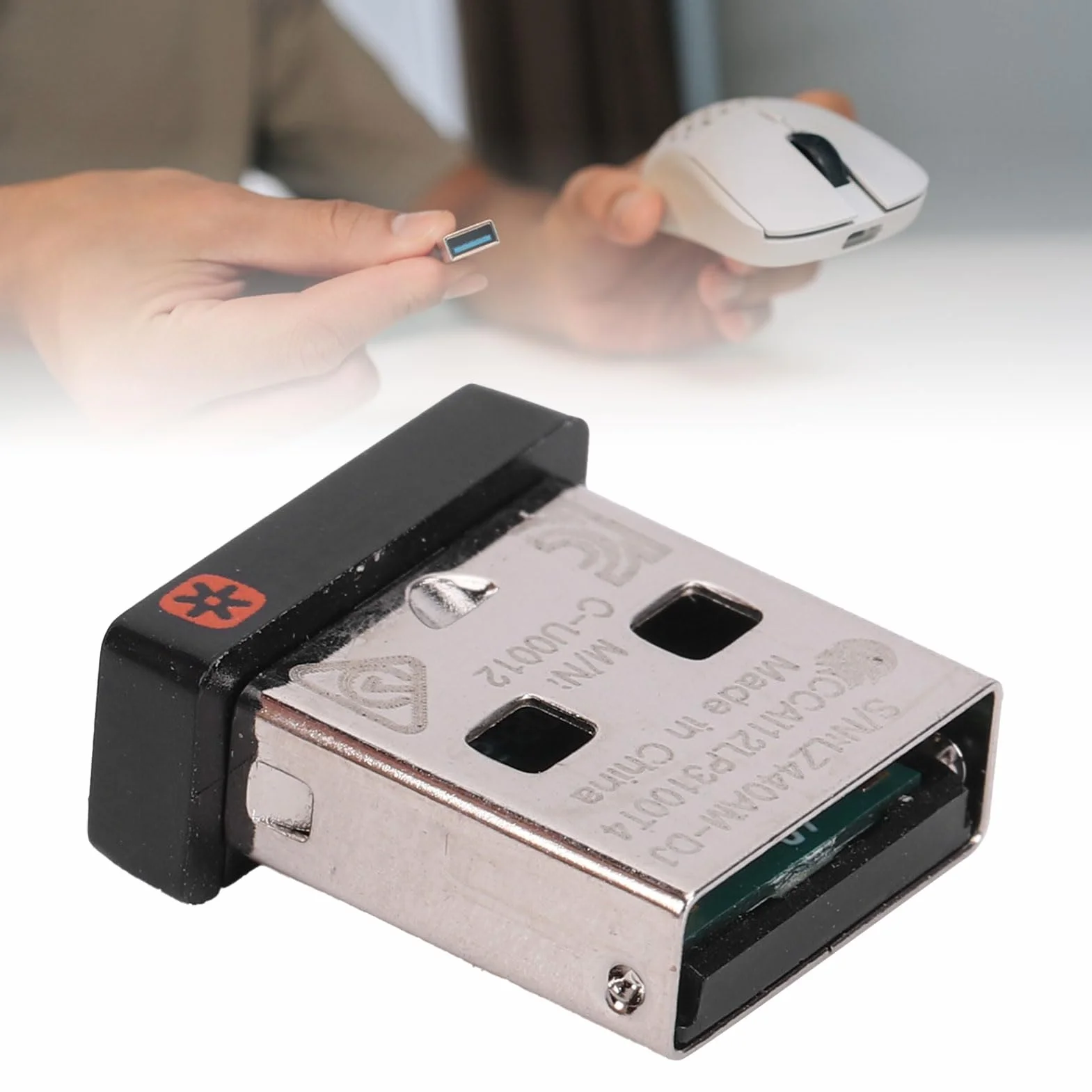 Bewinner Odbiornik USB |Łączność z Wieloma Urządzeniami dla 6 Klawiatur i Myszy, Zasięg Bezprzewodowy 33 Stóp Dzięki Technologii Unifying