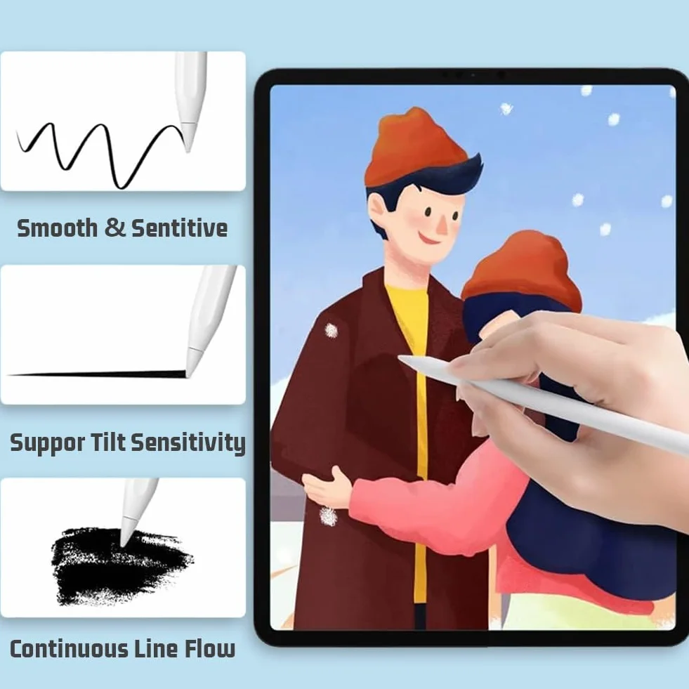 flintronic Wkłady do Apple Pencil Kompatybilne z Apple iPad Pro, 3-pak wskaźników zamiennych dla Apple Pencil 2. generacji i 1. generacji, wysokiej czułości wskaźniki zamieniane dla iPad Pro iPencil