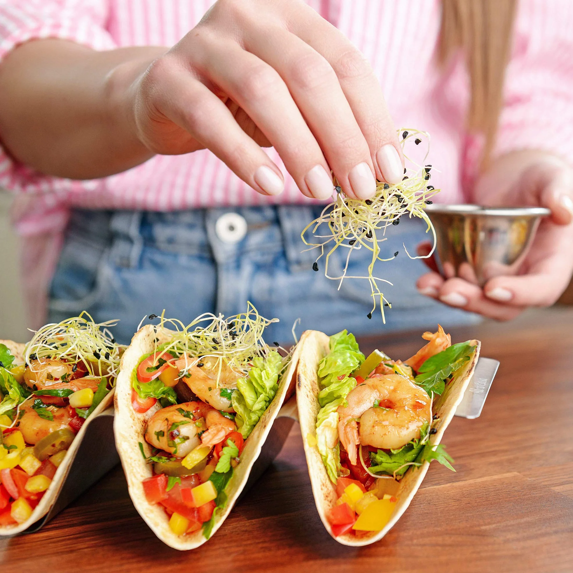 Uno Casa metalowy stojak na tacos zestaw 6 sztuk