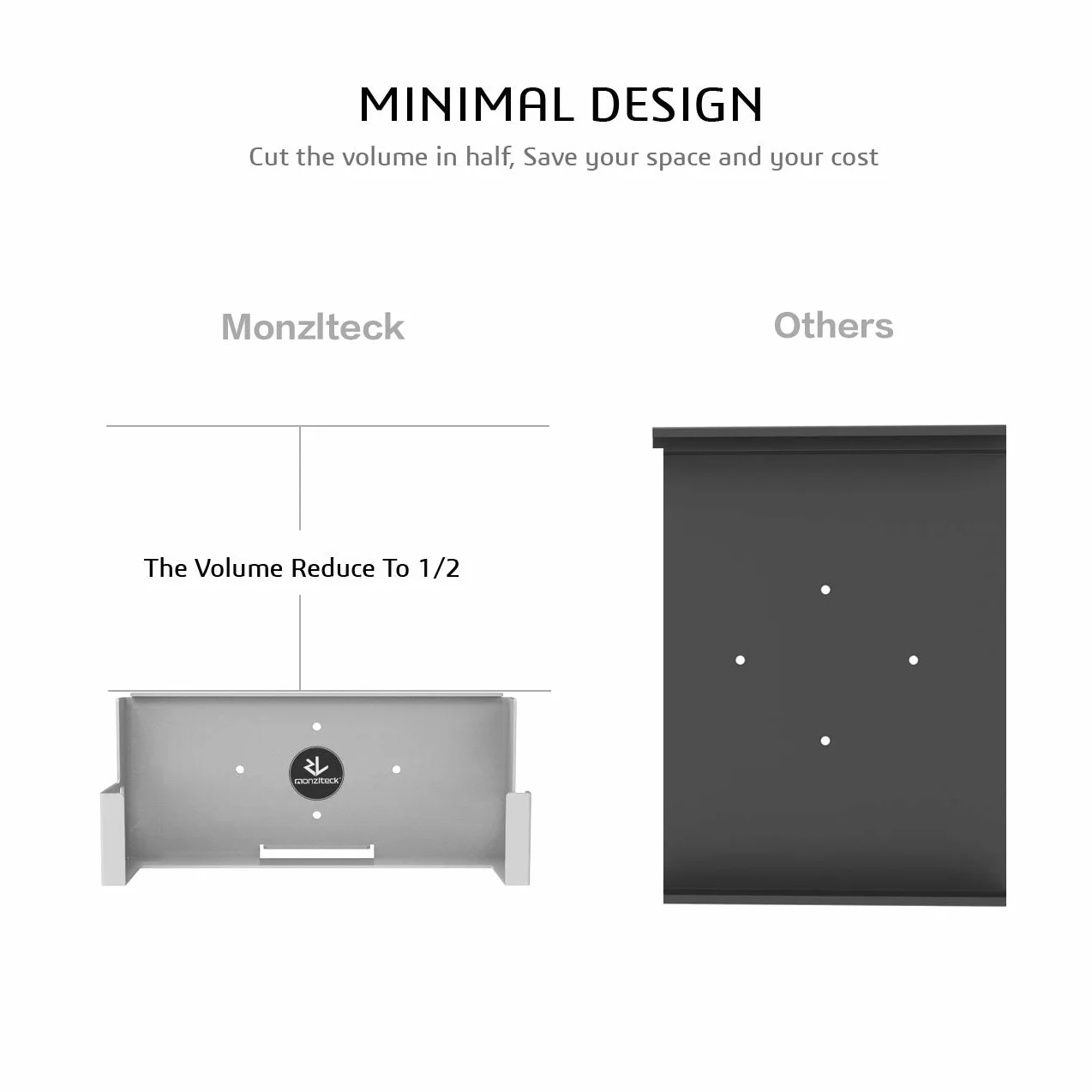 Monzlteck Uchwyt ścienny do Xbox One S, metalowy pionowy wiszący lewy/prawy