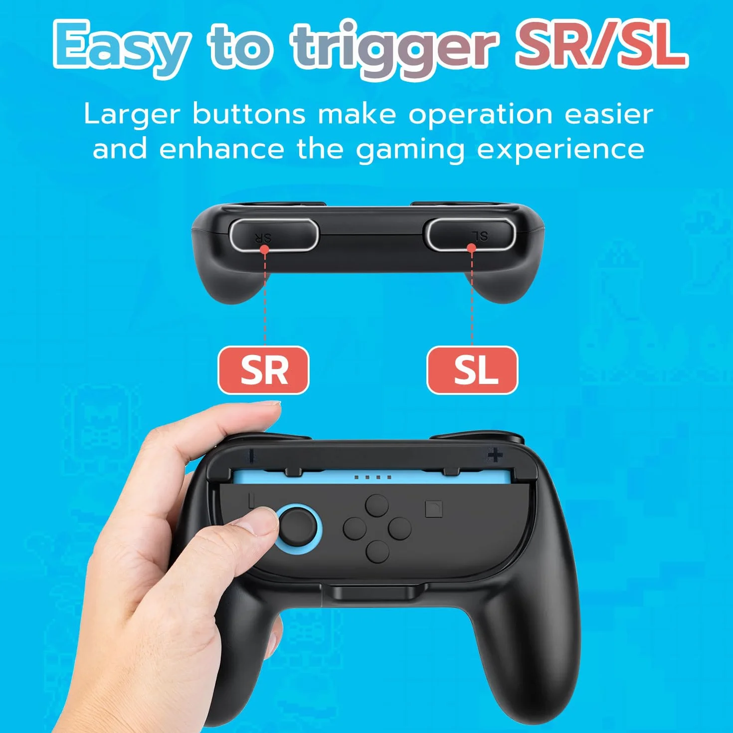 Mcbazel 2 Sztuki Uchwytów dla NS Switch 2 JoyCon Controllers