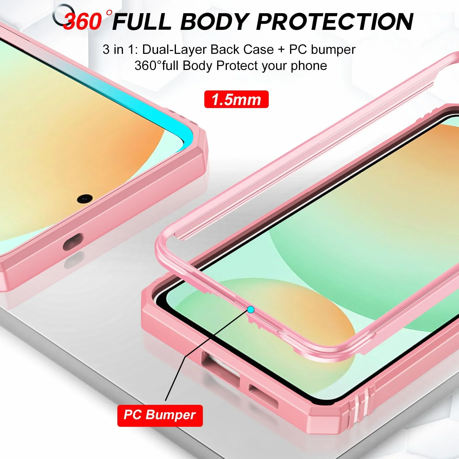 LeYi Etui do Samsung S25FE z 2 folią ze szkła hartowanego, etui do Samsung Galaxy S25 FE 5G z ochroną aparatu [Slidable] Odporny na wstrząsy pierścień 360° uchwyt TPU etui zderzak, różowe