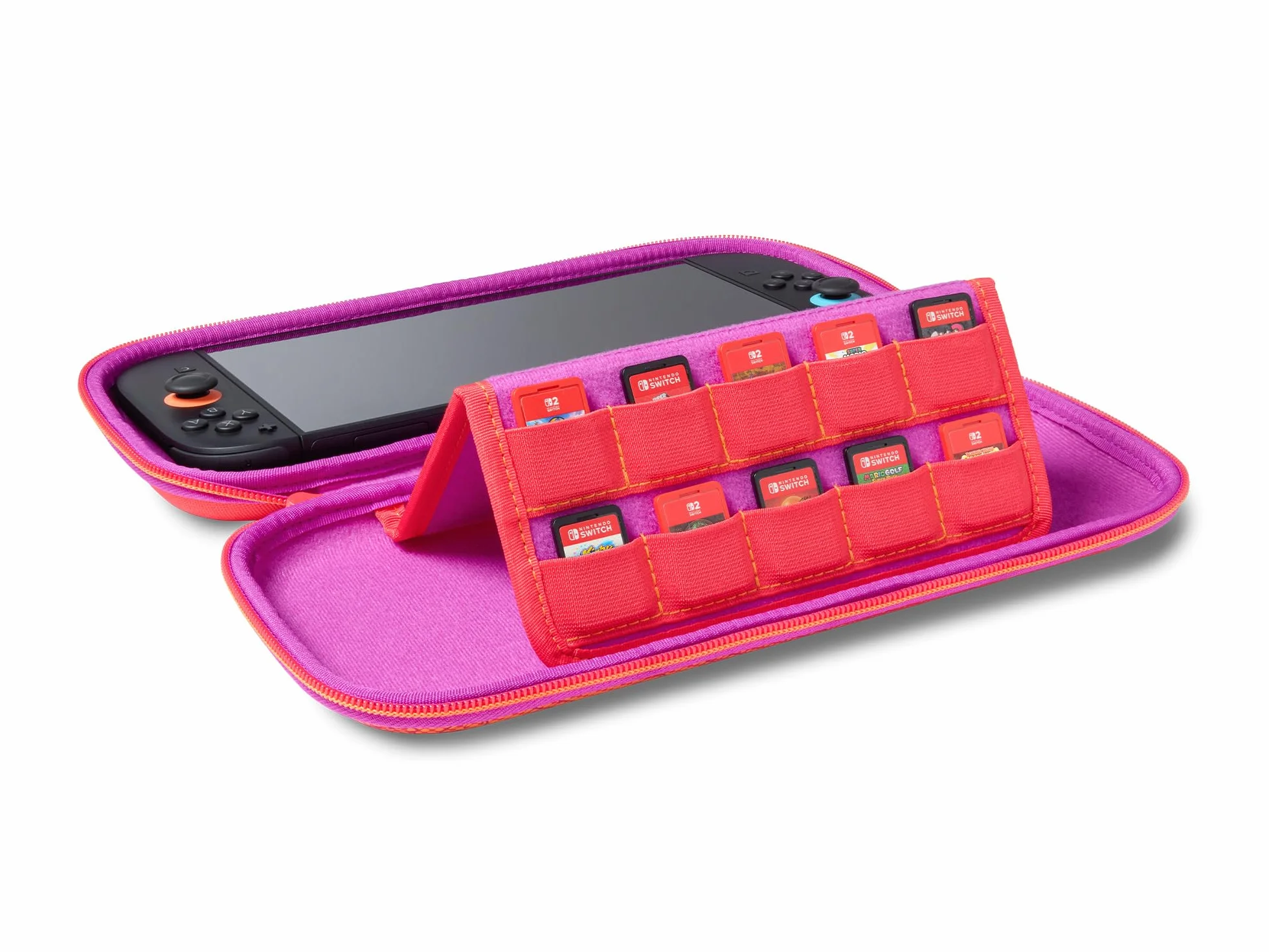 Etui PowerA Slim do Nintendo Switch 2 - Mario i przyjaciele, oficjalna licencja, etui ochronne, miejsce na 10 kart z grami, wyściełana osłona ekranu, wbudowana podstawka do gry