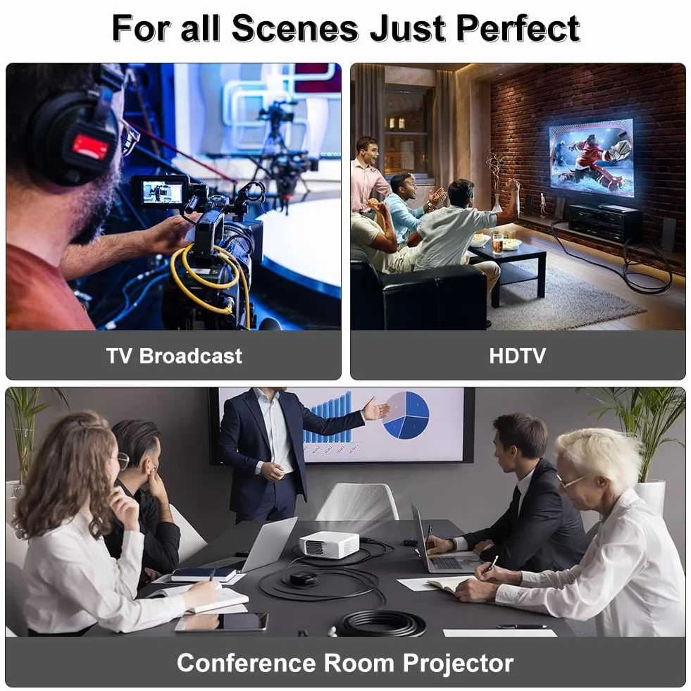 OFFCUP Kabel światłowodowy HDMI 10 m, HDMI 4K, ultra wysoka prędkość, kabel 2.1, 48 GB/sek., obsługuje 8K przy 60 Hz 4K przy 240 Hz, z eARC Dolby, kompatybilny z Blu-ray, TV, HDTV, projektorem