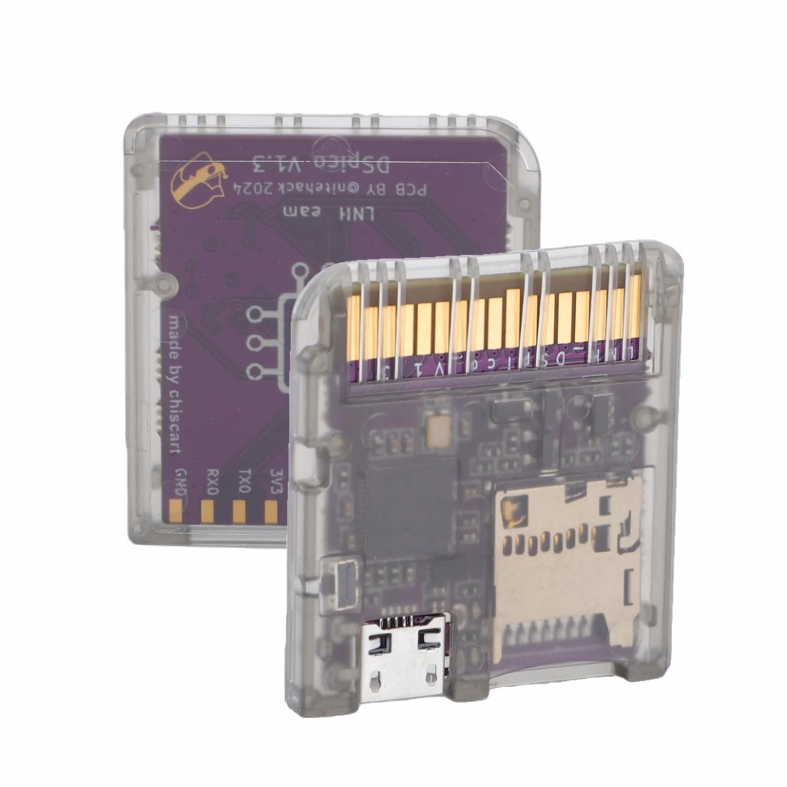 Karta Flash DSPico DS do NDS DSi 3DS 2DS, Zasilana Przez MCU RP2040, kartridż z grą Open Source do Aktualizacji R4 z 6MB/s, Trybem DS i obsługą Programu Uruchamiającego Pico (Przezroczysta