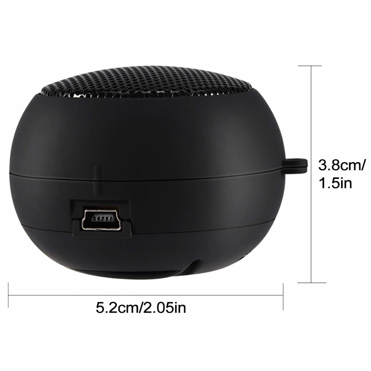 Mini Głośniki z Wtyczką Jack, Przenośny Mini Travel 3,5 Mm Głośnik do Telefonu Wbudowana Bateria do Telefonu Komórkowego MP3 PC, Głośniki z Możliwością ładowania do Telefonu(czarny)
