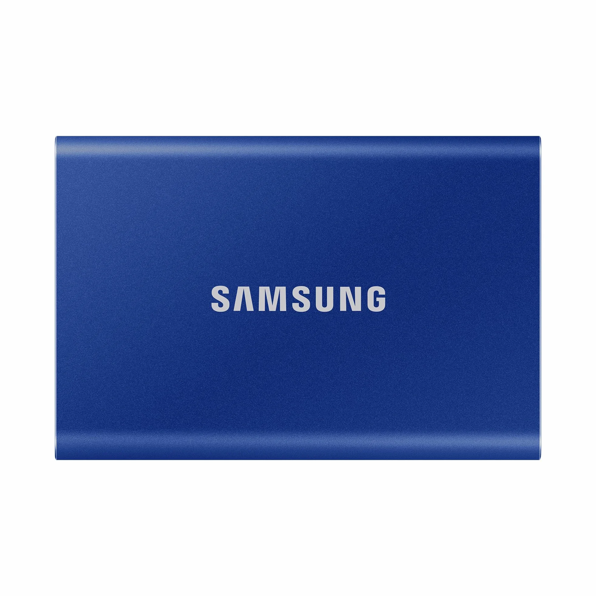 Przenośny dysk SSD Samsung T7, 2 TB, USB 3.2 Gen 2, odczyt 1050 MB/s, zapis 1000 MB/s, zewnętrzny SSD do iPhone'a 15+, komputerów Mac i PC, smartfonów i konsol do gier, niebieski, MU-PC2T0H/WW