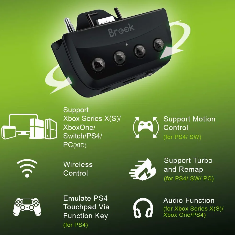 Brook Adapter X One SE Controller for Xbox Series S/X, PS4, PS5, Switch, PC - Motion Control, Turbo, Remap, Audio Functions