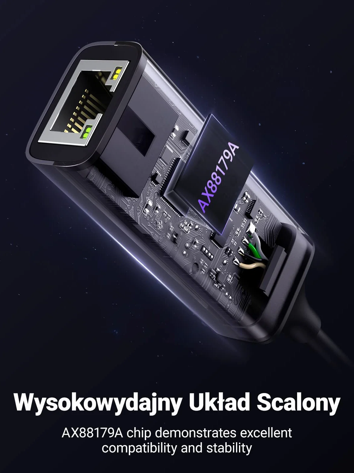 UGREEN Adapter Ethernet USB C na RJ45 1000 Mbps Thunderbolt 3 Kompatybilny z Przełącznikiem Mac Pro Air iPad Pro XPS 15 13 ThinkPad Galaxy S20 S10 itp（Szary）