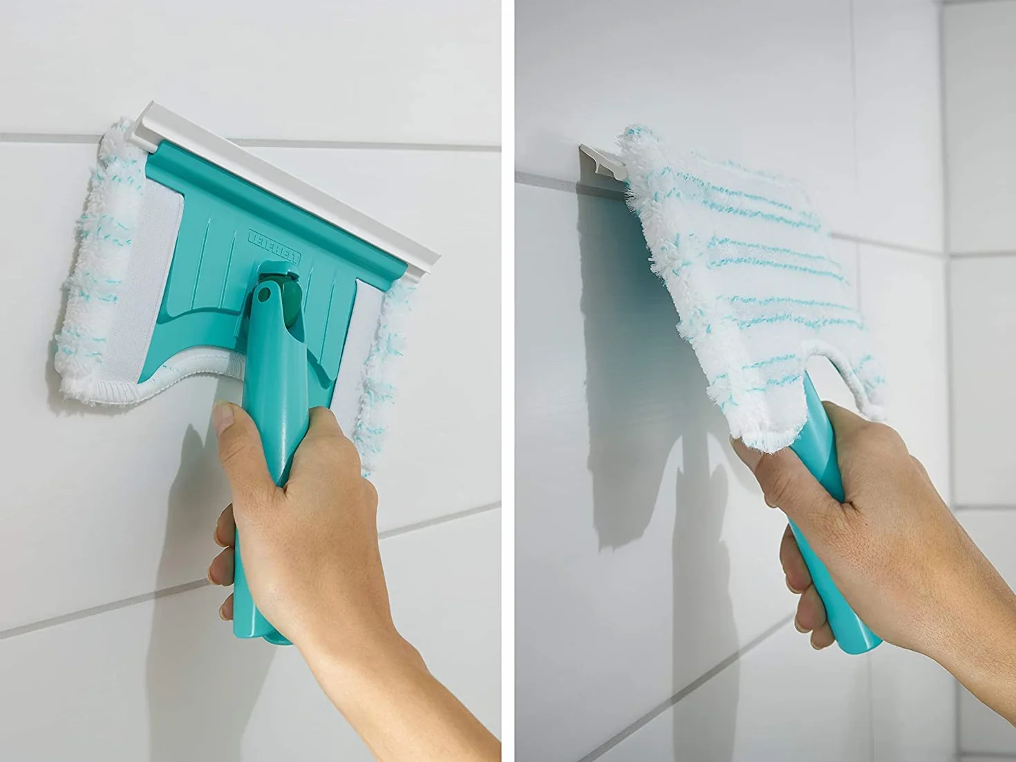 Leifheit Fliesen- Wannenwischer Flexi Pad, Fliesenreiniger, Wischer, 18 cm, 41701
