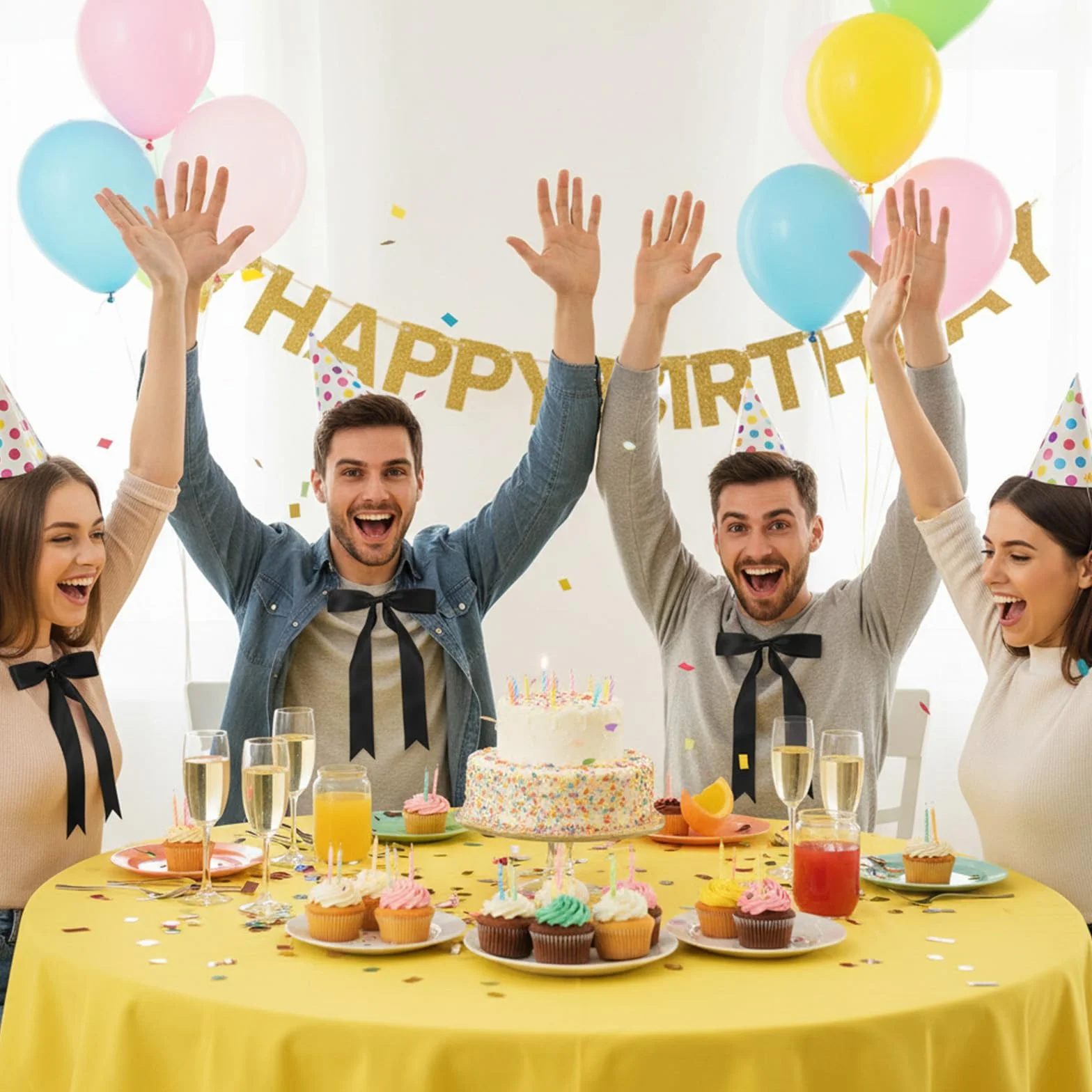 Kokarda z czarną wstążką do rękodzieła, samoprzylepne kokardki do pakowania prezentów, kokardki, balony dekoracyjne na upominki imprezowe, mini kokardki krawatowe na tort, DIY, ślub, baby