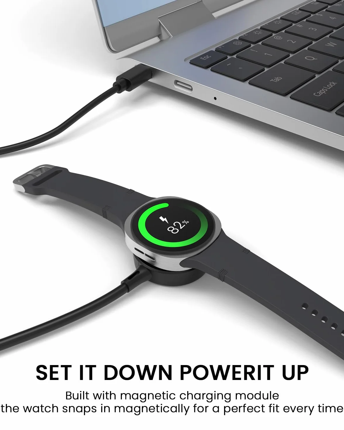 Kabel USB C do Samsung Galaxy Watch 8 / 8 Classic / 7 / Ultra 3,3 m zamiennik ładowarki typu C do Galaxy Watch FE/6/6 Classic/5 Pro/5/4/4 Classic/3/Active 2/Active Charging Dock