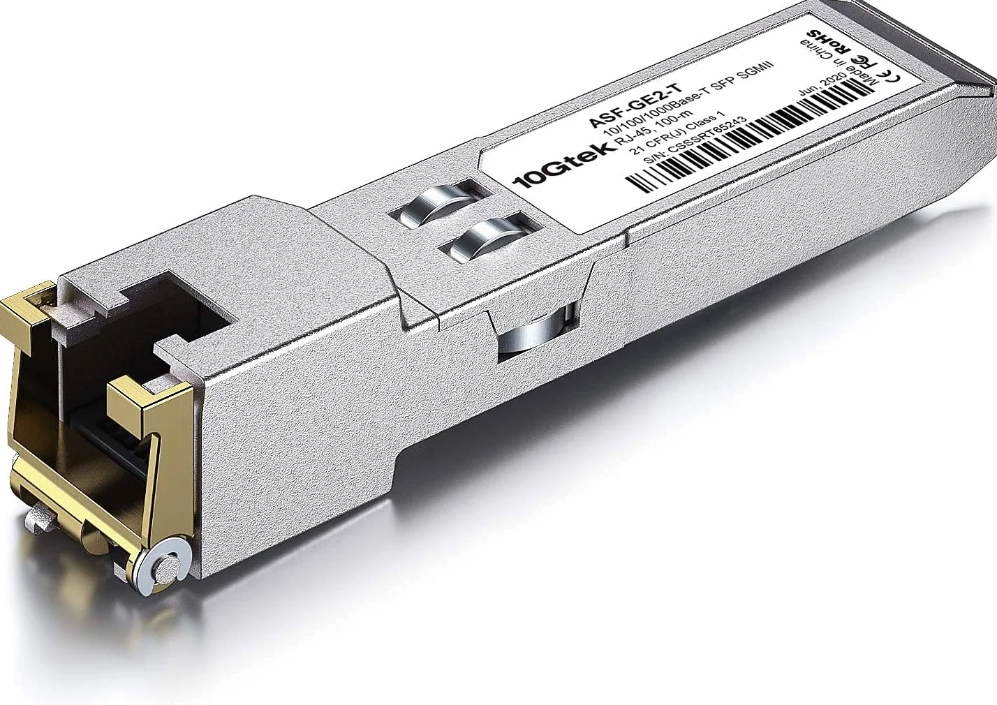 10Gtek for Mikrotik S-RJ01 1G SFP RJ45 Transceiver, 10/100/1000Base-T Copper Mini-Gbic Module