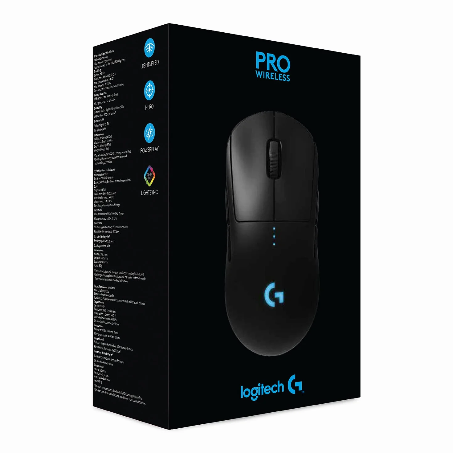 Logitech G Pro Mysz Bezprzewodowa Czarny 8 Przycisków