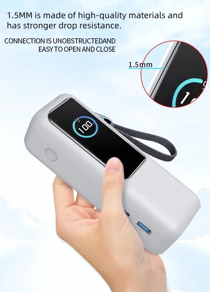 FTRONGRT Etui kompatybilne z Anker Zolo 25000 mAH 165 W, bank mocy, pyłoszczelny, odporny na upadek, silikonowe, etui ochronne, kompatybilne z Anker Zolo 25000 mAH 165 W, Power Bank, kolor czarny