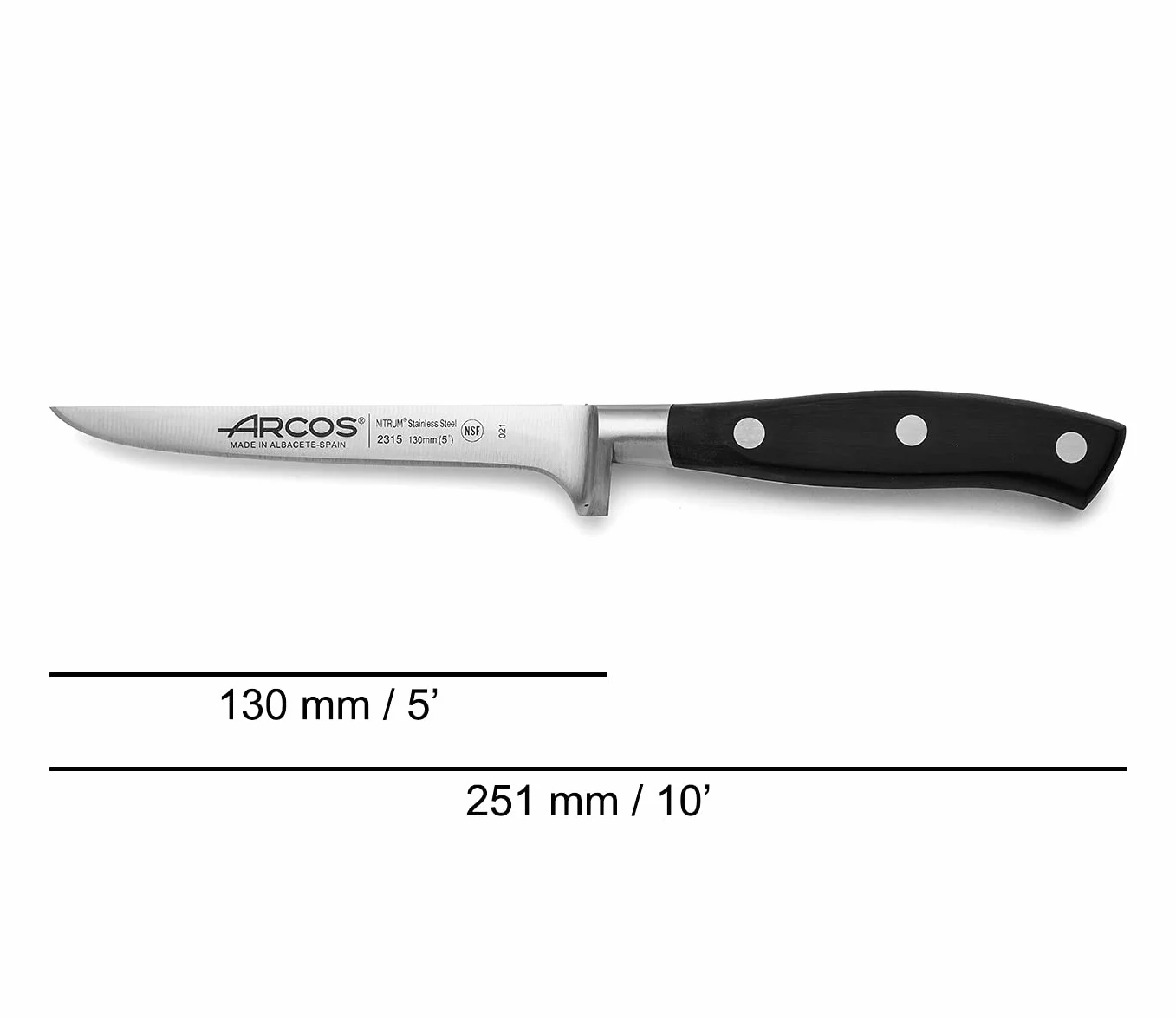 Arcos Riviera zestaw noży do szynki, stal nierdzewna, czarny, 3 sztuki + Cubre Jamón
