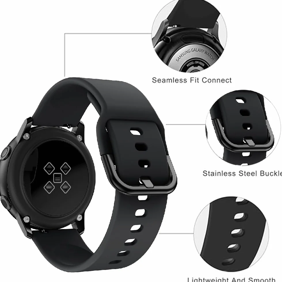Silikonowy pasek zapasowy do zegarka Garmin Vivoactive 4S/Vivomove 3S/Venu 3S/Venu 2S, Forerunner 255S/255S Music/265S, sportowy pasek do zegarka, 18 mm, do Huawei Watch GT 4 41 mm
