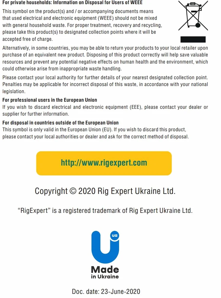 RigExpert AA-650 Zoom Analizator Anten dla 0,1–650 MHz z kolorowym wyświetlaczem, Bluetooth i złączem typu N