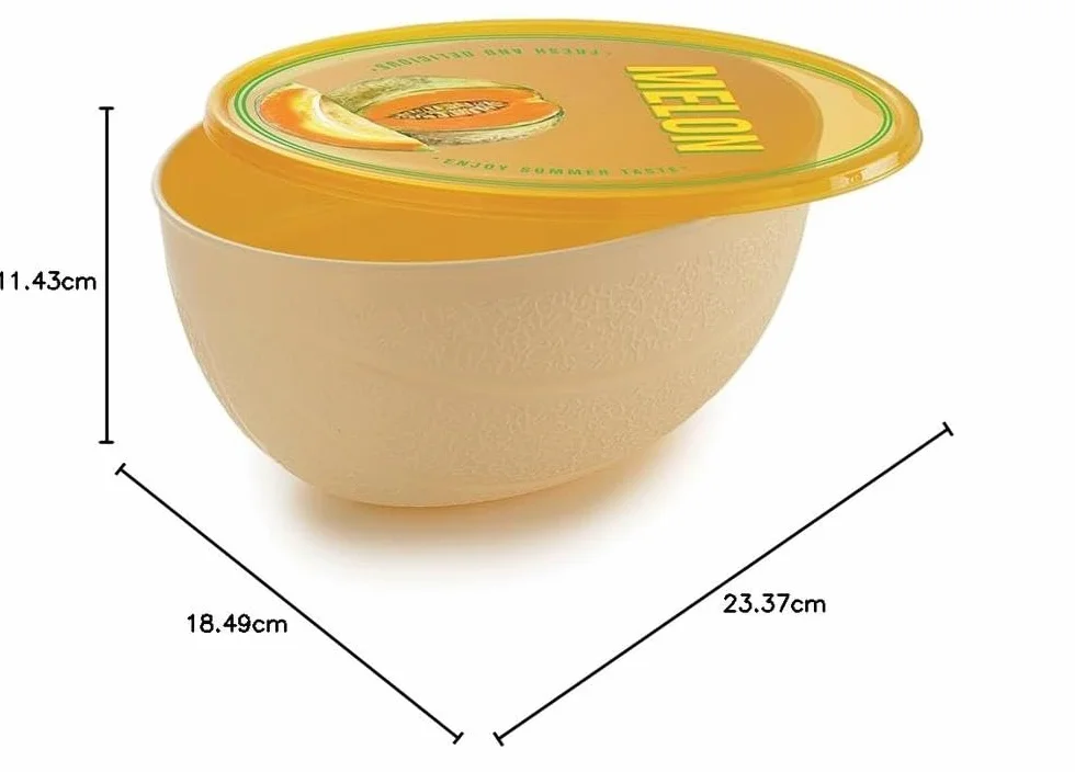 Snips 77138 Snisp Salva Melone Vintage pojemnik na żywność 2 l, 2 l, tworzywo sztuczne, brązowy
