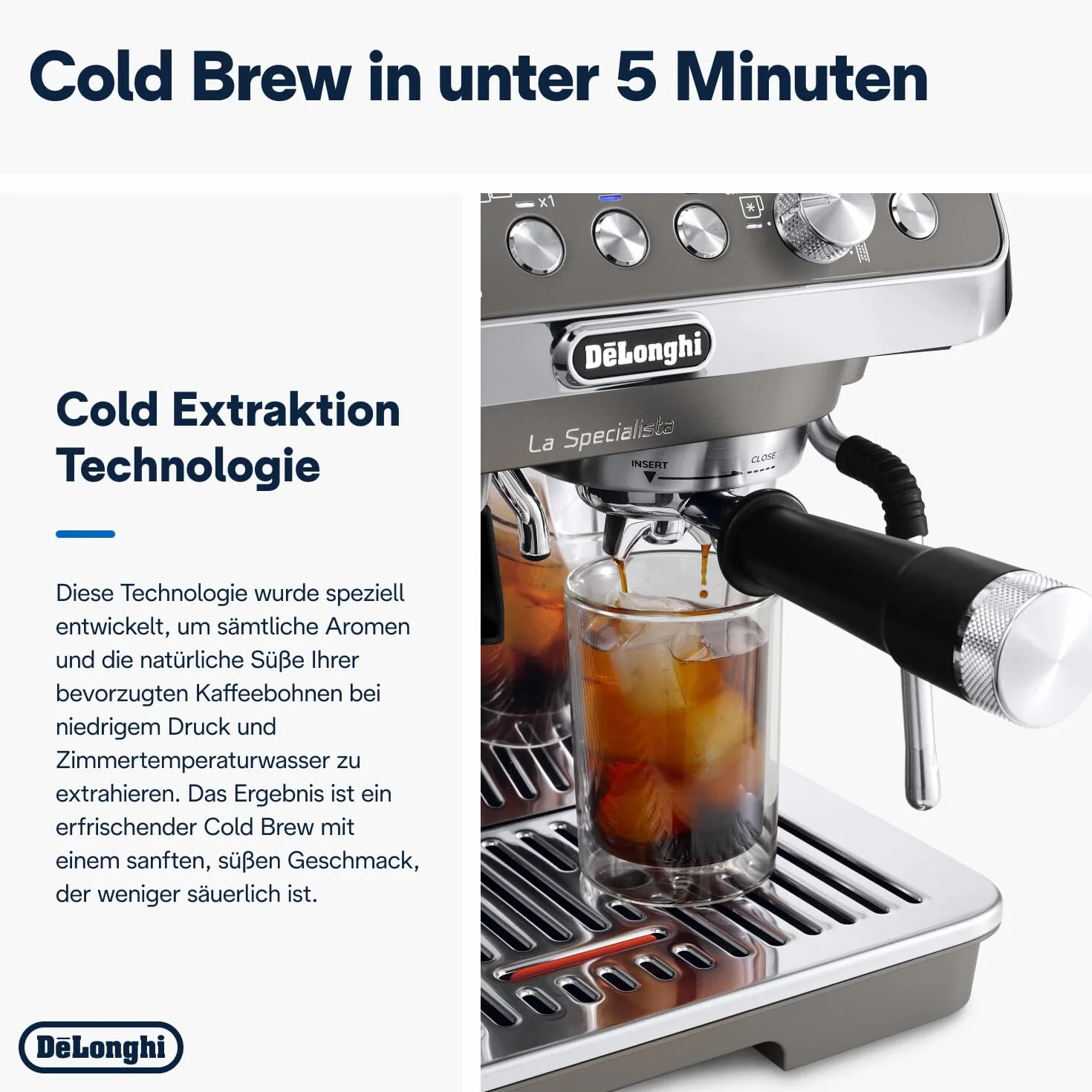 De'Longhi La Specialista Arte Evo EC9255.T ekspres do kawy z młynkiem, funkcja Cold Brew, 8 stopni mielenia, 15 bar, 3 temperatury, dysza do spieniania mleka, tytan w zestawie zestaw baristy