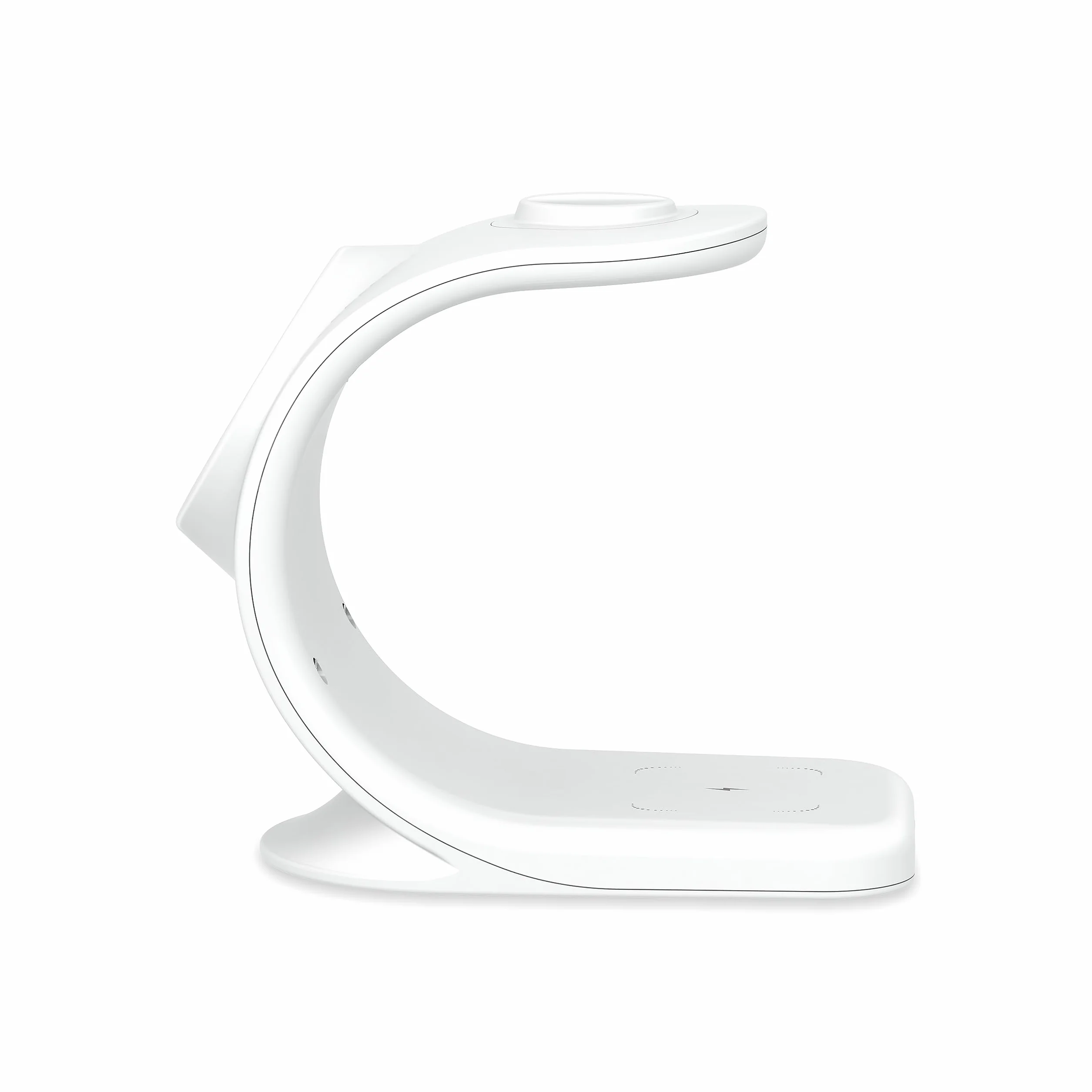MMOBIEL Bezprzewodowa Stacja Ładująca Kompatybilna z iPhone, Apple Watch i AirPods - Bezprzewodowa Ładowarka 3 w 1 o Mocy 18 W - Magnetyczna Stacja Dokująca Kompatybilna z Qi Magsafe - Biała
