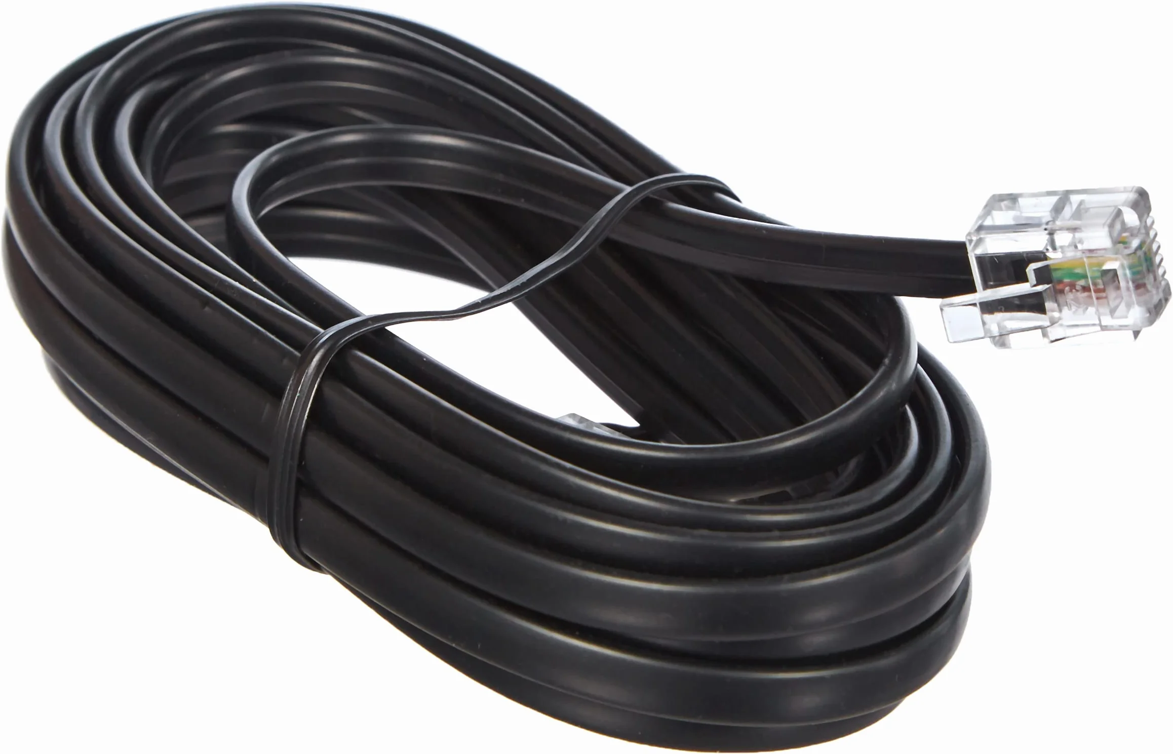 Goobay 50317 Kabel Przyłączeniowy Modułowy wtyk RJ11/RJ14 (6P4C) na wtyk RJ11/RJ14 (6P4C), 3 m Czarny