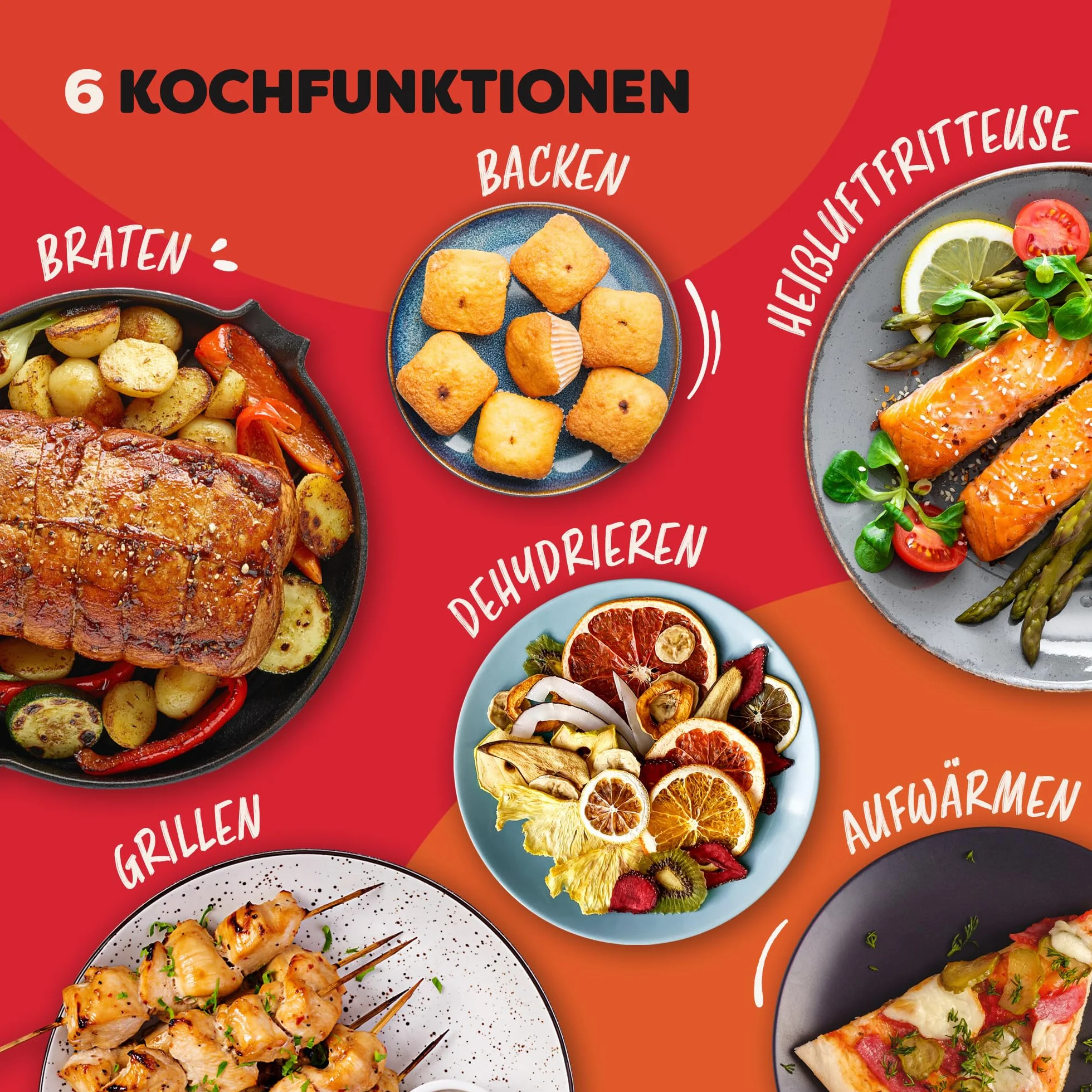 Frytkownica na gorące powietrze XXL ze stali nierdzewnej 8,5 l, inteligentne programy 8 w 1 smażenie pieczenie grillowanie