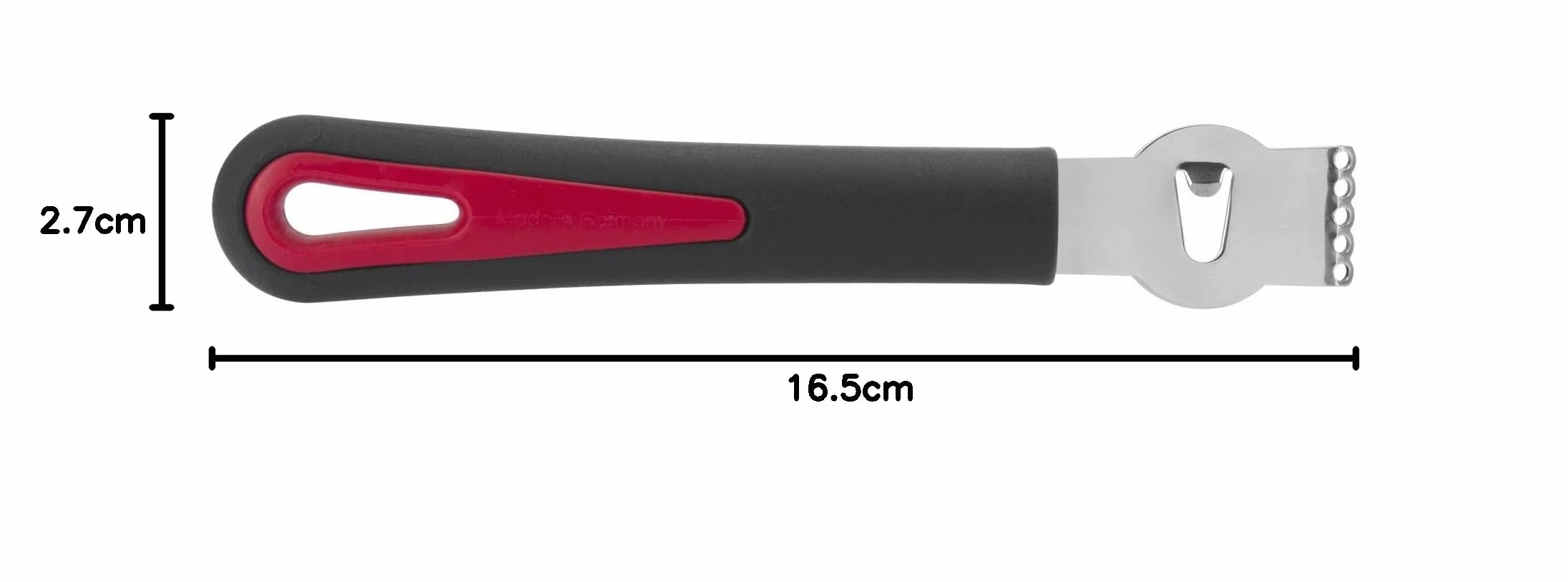 Westmark Skrobak z nożykiem, Długość: 16,5 cm, Stal nierdzewna/tworzywo sztuczne, Gallant, Czarny/Czerwony, 293022E1