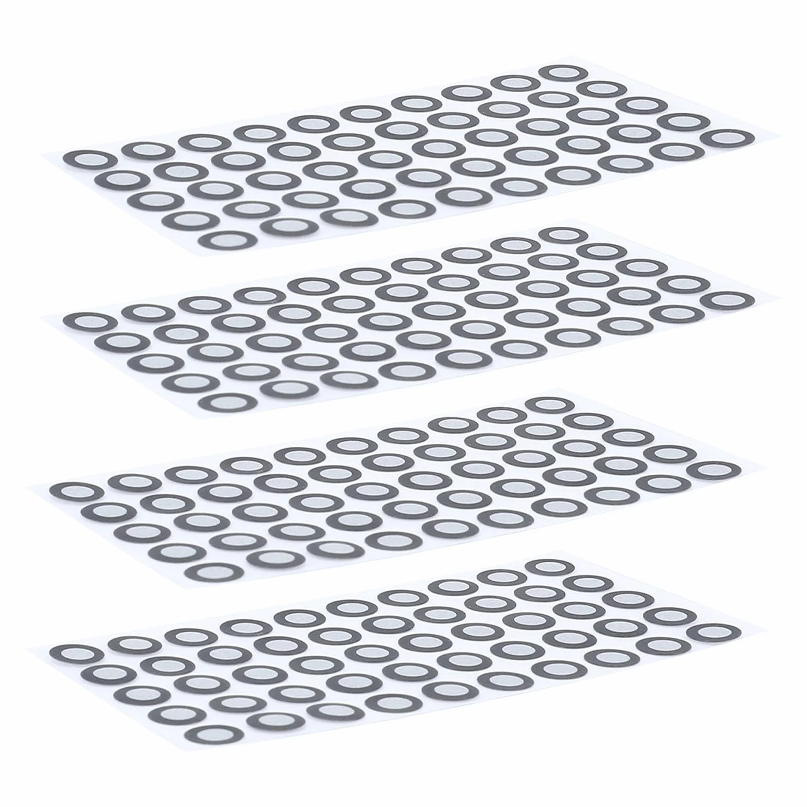 Odblaskowe Znaczniki Śledzące 3D, 500 Sztuk, ID 6mm OD 10mm, Samoprzylepne Kropki do Skanowania, PET Folia Odblaskowa