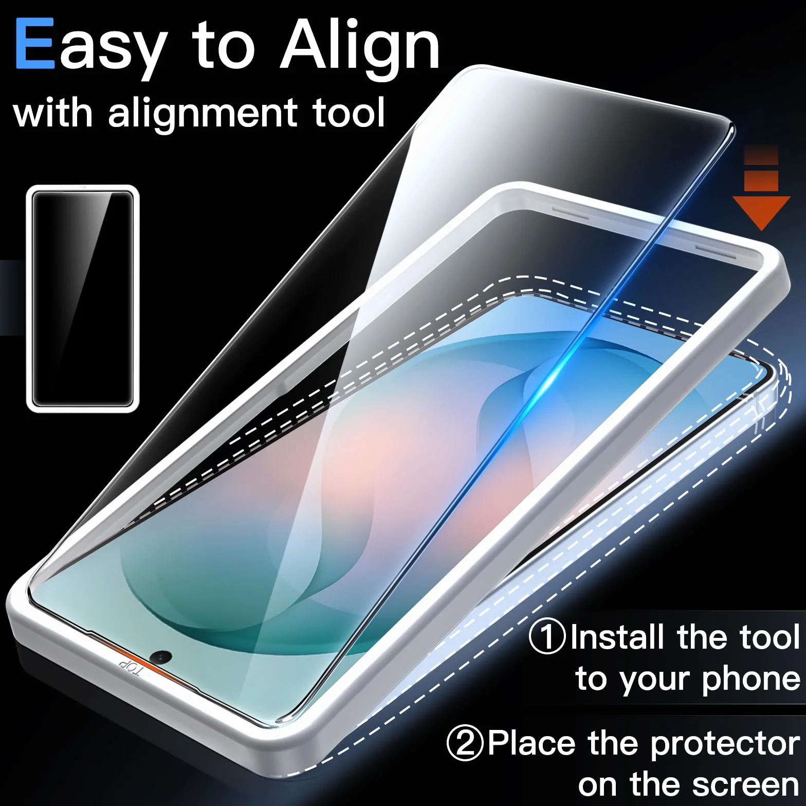 JETech Ochraniacz Ekranu dla Samsung Galaxy S26 z Osłona Obiektywu Aparatu, 9H Szkło Hartowane Film, ID Odcisku Palca Kompatybilny, HD Przejaśniać, 2 Sztuki Każdy
