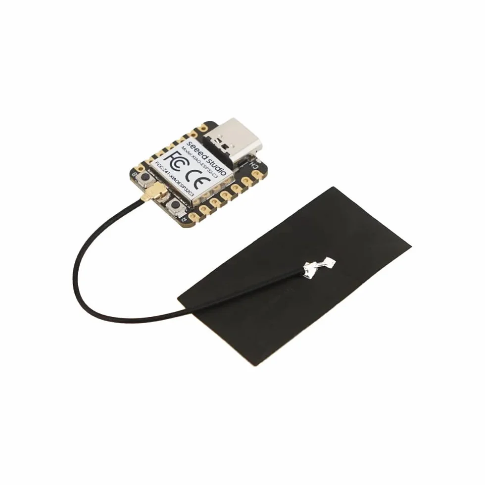 Seeed Studio XIAO ESP32C3 – mała płytka MCU z Wi-Fi i BLE do scenariuszy sterowania IoT. Mikrokontroler z ładowaniem baterii, wydajnością energetyczną i bogatym interfejsem do uczenia maszynowego..