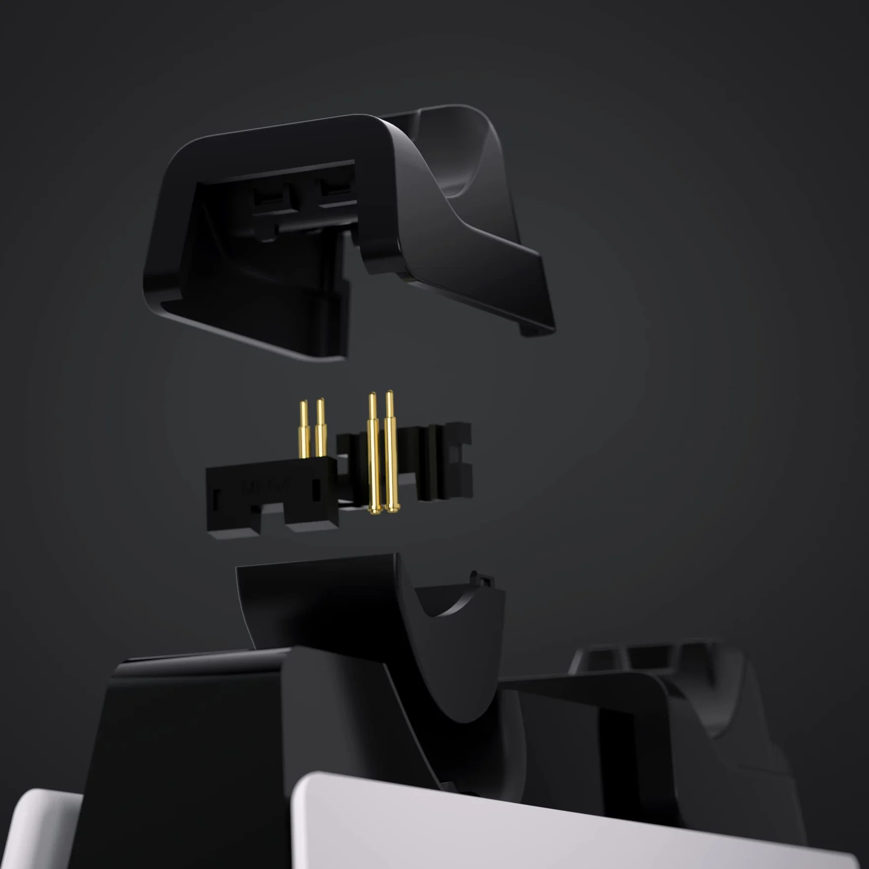Czarny RiseDock Stojak Extension dla ps5 Controller Charging Dock eXtremeRate Rise & RISE4 Remap Kit, Przeprojektowane Charging Station Extenders dla ps5 Controller HEXGAMING Rival, Rival Pro&Ultimate