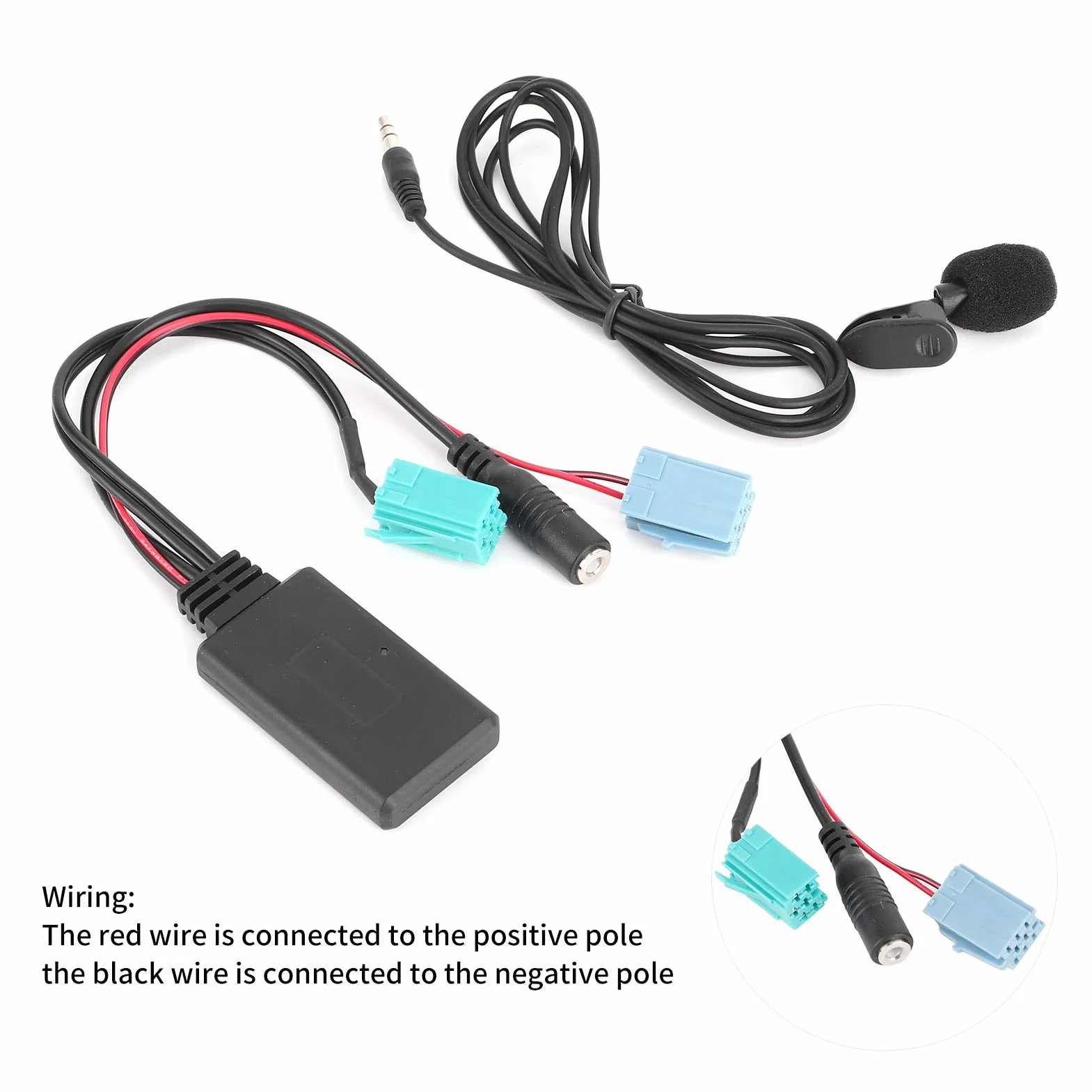 Tbest Gane, 3 Bluetooth, Kabel Aux 6Pin Kabel Audio Bluetooth Adapter Stereo Auxin Z Mikrofonem Pasuje Do/Espace/