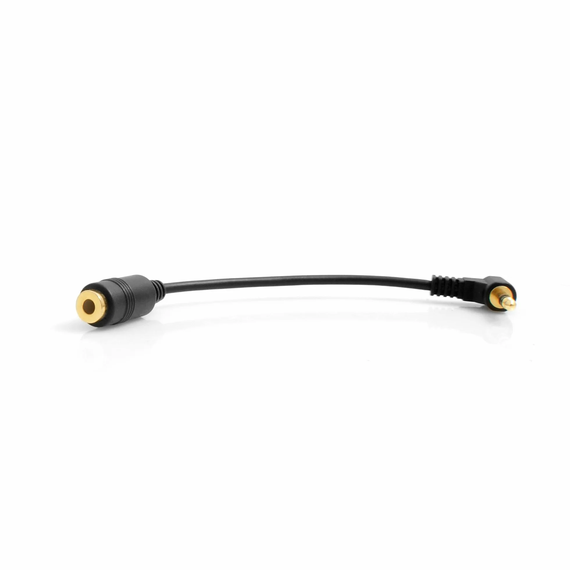 System-S Adapter kabel 3,5 mm jack AUX stereo wtyczka kątowa (męska) na 3,5 mm jack AUX stereo gniazdo 3-biegunowe (żeńskie)