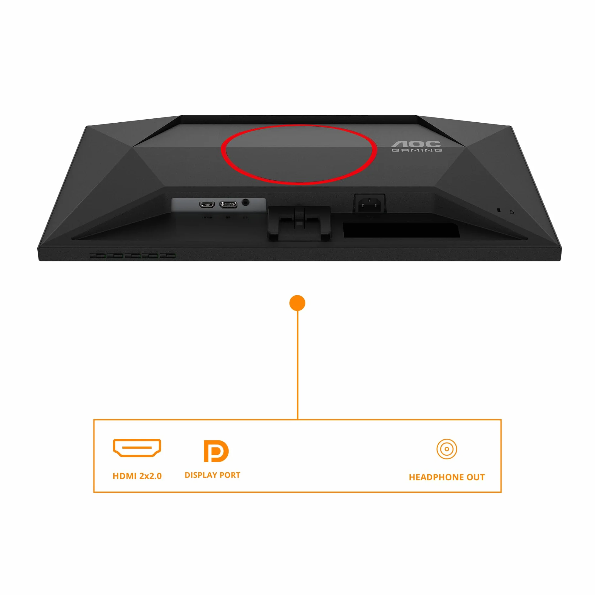 AOC Gaming 24G4HRE - 24-calowy monitor Full HD, 200 Hz, 1 ms, S-Sync, HDR10 (1920 x 1080, 2X HDMI 2.0, DisplayPort 1.4) Czarno-czerwony