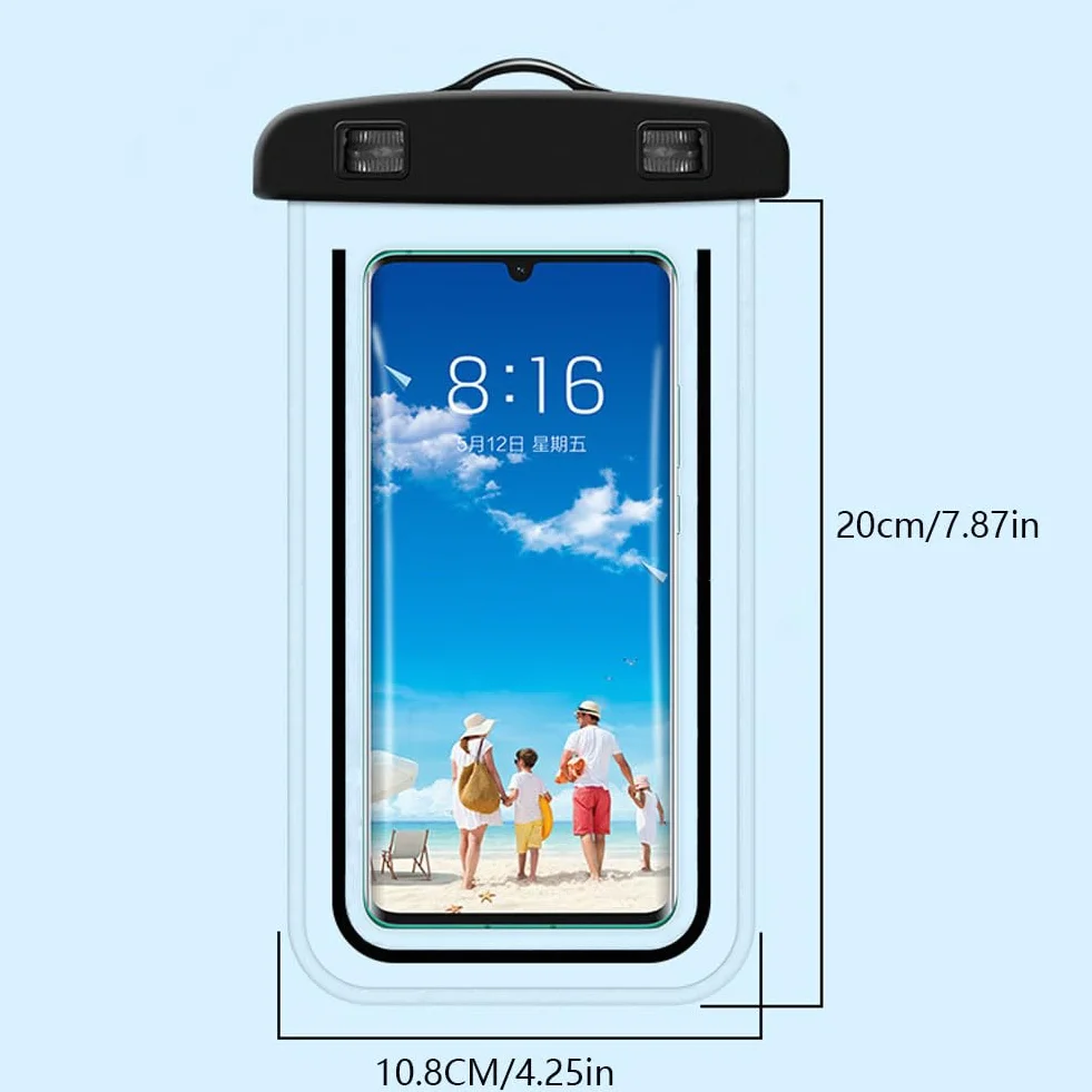 Wodoszczelne etui na telefon komórkowy, [2 sztuki], 7,5", wodoszczelne etui, TPU, do iPhone 16, 15 Plus, 14, 13, 12, 11 Pro, Max, Samsung S24, S23, S22 Ultra