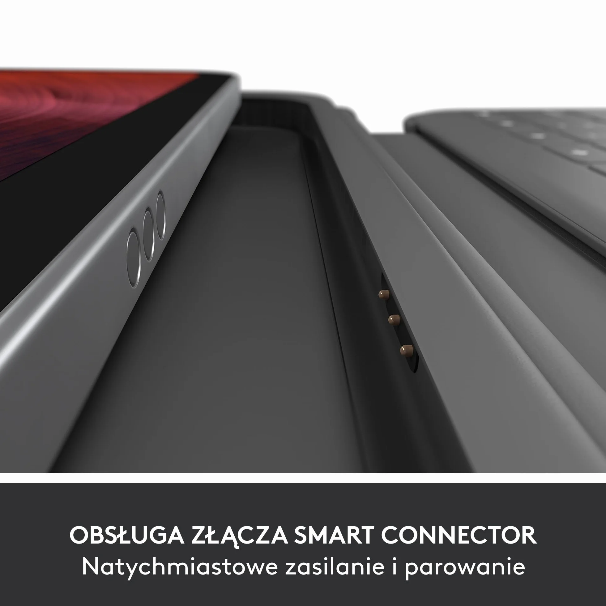 Logitech Rugged Folio, etui z klawiaturą do iPada 10. gen. i A16 ze Smart Connector i wytrzymałą klawiaturą odporną na zalanie, QWERTY układ US international - Szary