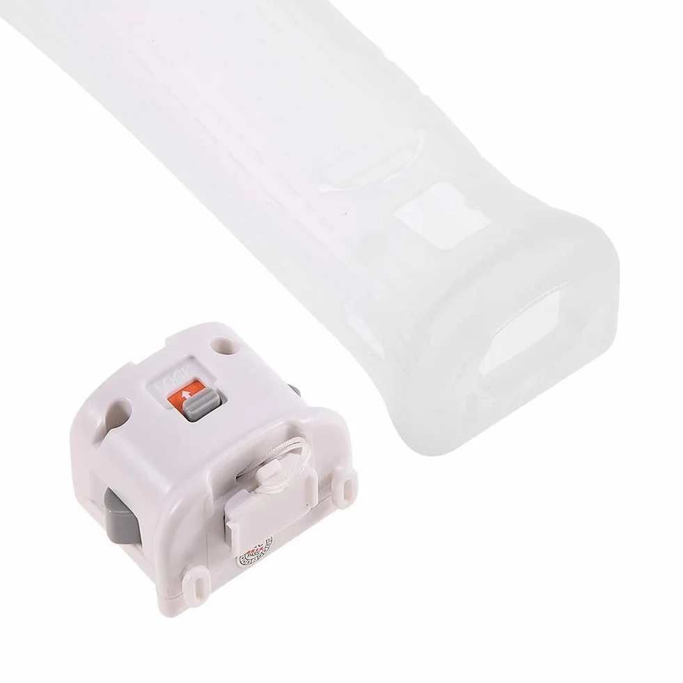 ciciglow Motion Plus Adapter do , Adapter czujnika ruchu Plus + etui, miękki silikon, Plug & Play, do zdalnego sterowania (biały)