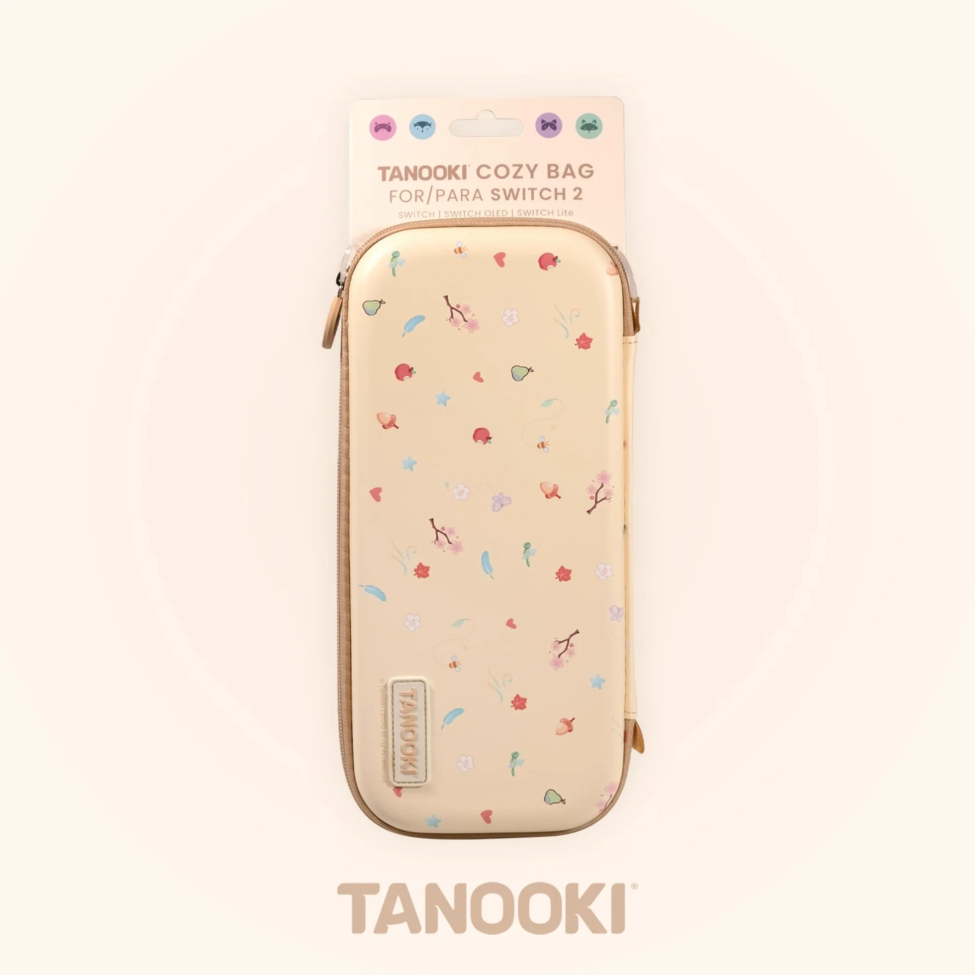 TANOOKI Torba do przenoszenia na Switch 2, piękny design, piękny pokrowiec na przełącznik 2, kompatybilny z przełącznikami/OLED/Lite, wnętrze do gier