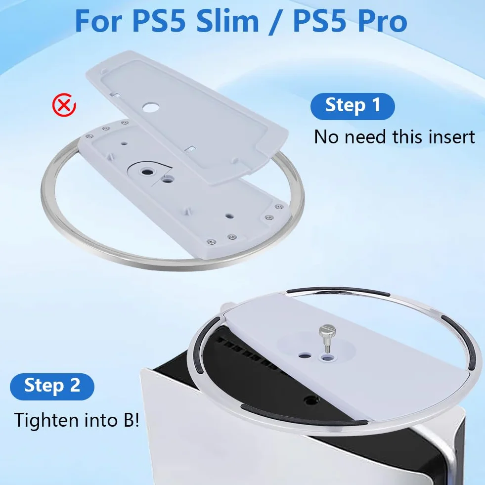 Stojak na konsolę, pionowy stojak do PS5 i PS5 Pro Accessories Digital Edition Slim stojak na konsolę Playstation 5 Disc Edition zapewnia solidne i stabilne wsparcie (biała)